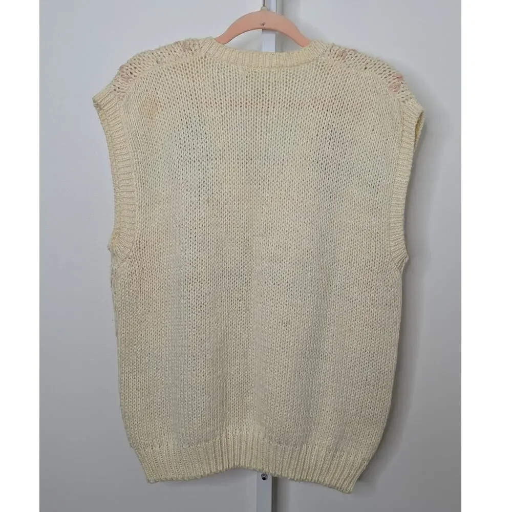 80s Pastel Argyle Sweater Vest - Picture 4 of 4